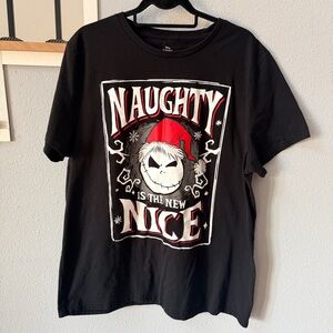 Disney The Nightmare Before Christmas Black and Red Jack Skellington Graphic Tee